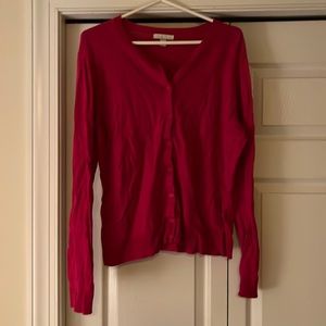 A large pink cardigan sweater from New York and company